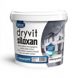 HÉRA Dryvit Siloxan vízlepergető vékonyvakolat kapart 1,5 mm fehér/L bázis